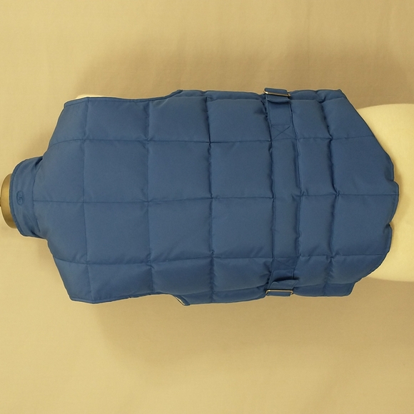 Vintage GAP Insulated Vest Warm Down Fill Side Adjustable Cobalt Blue Silver Int - Picture 3 of 9